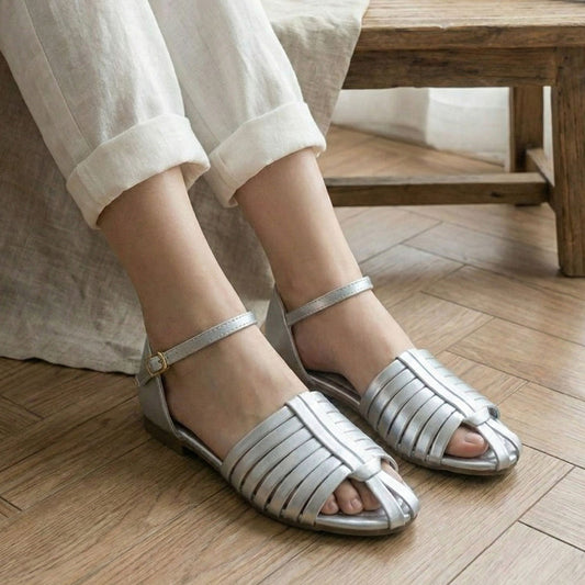 Silver Color Sandals by Douce